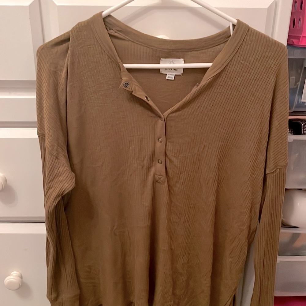 offline bottom flowy oversized stretch top